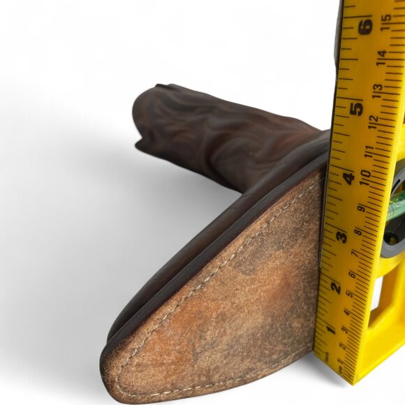 Boulet Brown Leather Western Cowboy Biker Boots Men's 9.5 - Picture 12 of 14